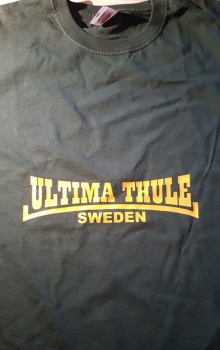 ULTIMA THULE - Logo T-Shirt grün/gelber Druck XXL