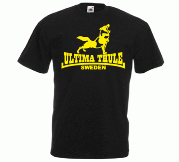 ULTIMA THULE - Varg T-Shirt -schwarz-gelber Druck
